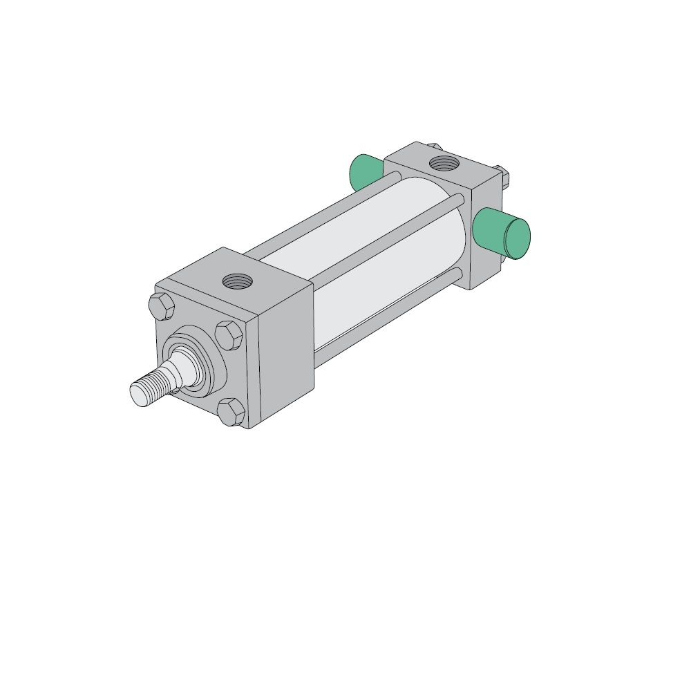 T2AM-08A1D-BAA2 NUMATICS/AVENTICS NFPA CYLINDER<BR>A SERIES 2 1/2" BORE 8" STROKE, CAP TRUNNION, H/C CUSH, MAGNET